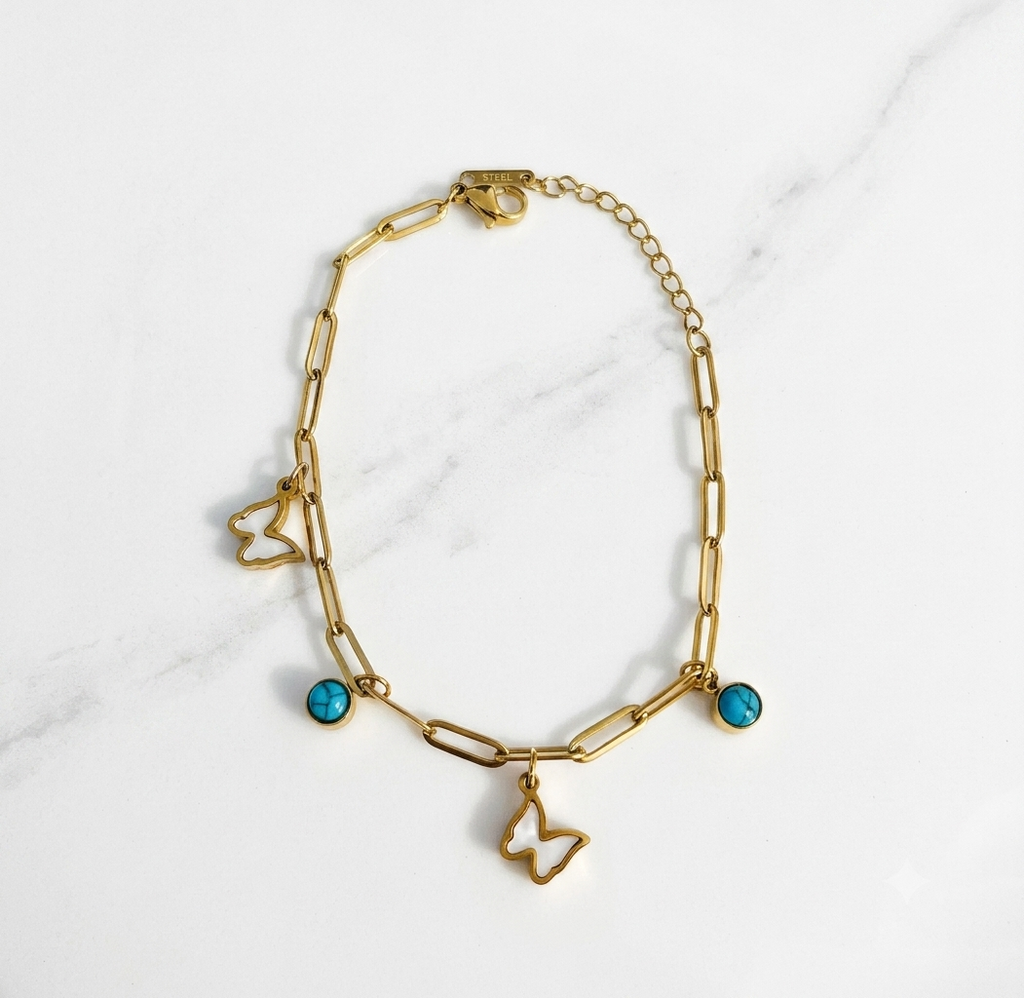 Aesthetic Butterfly Charm Bracelet