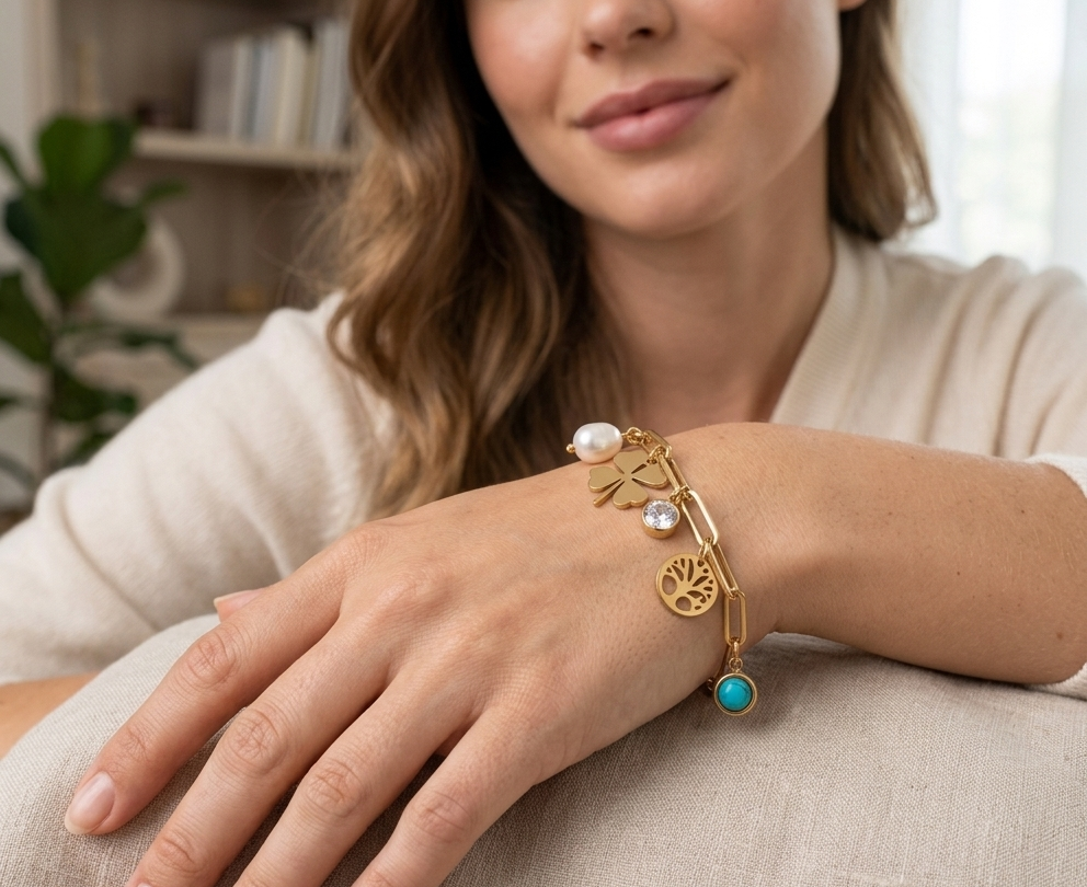 Aesthetic Multi Charm Bracelet
