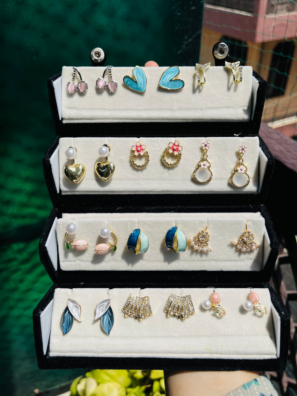 Luxury Multi-Slot Earring Organizer Box