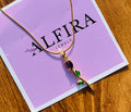 Crystal wine Tulip Necklace