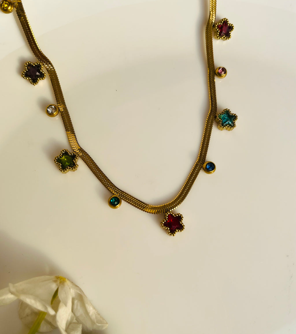 Mulitcolour stone charm pendent