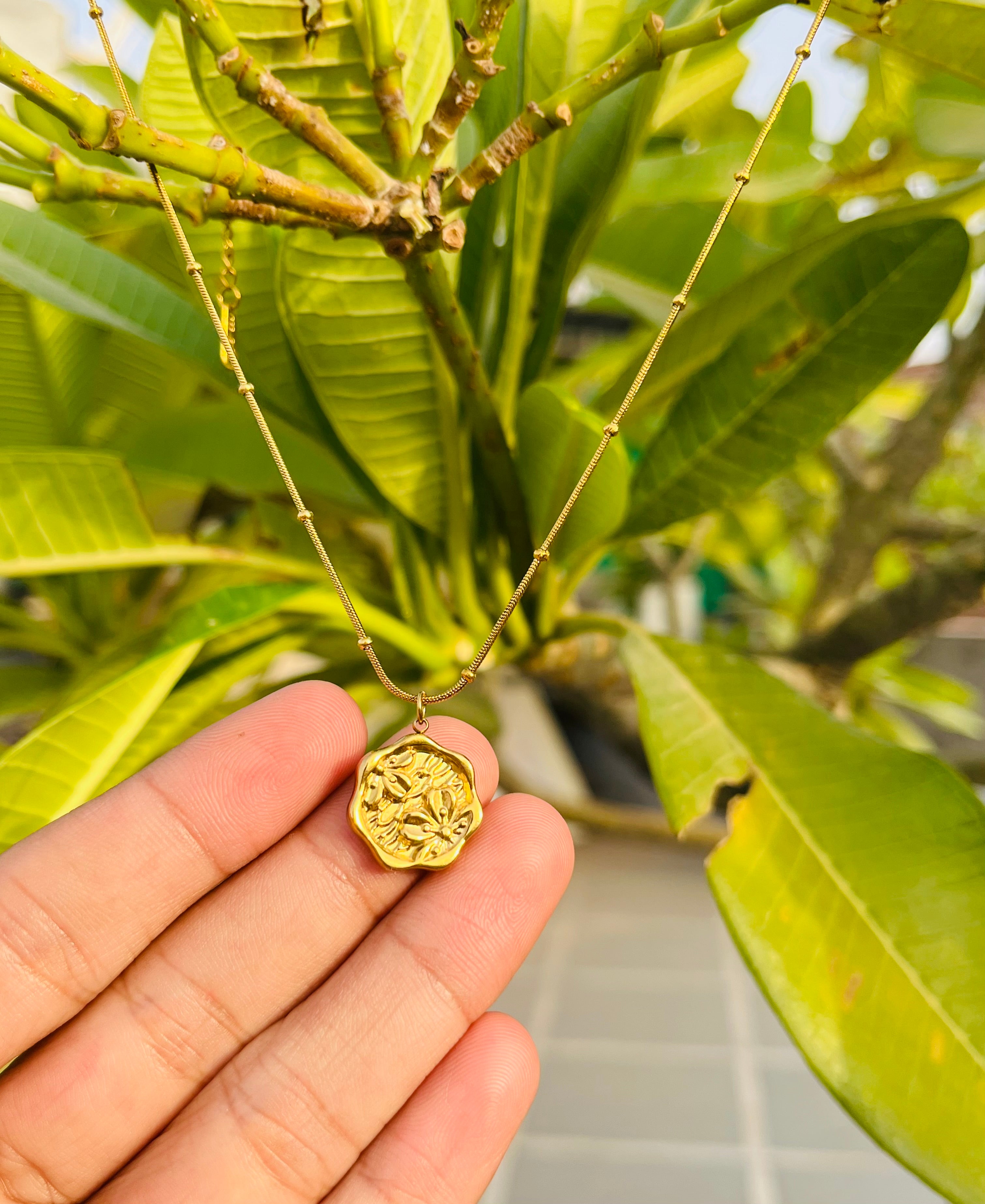 Vintage Bloom Medallion Necklace
