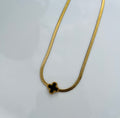 Black clover gold pendent