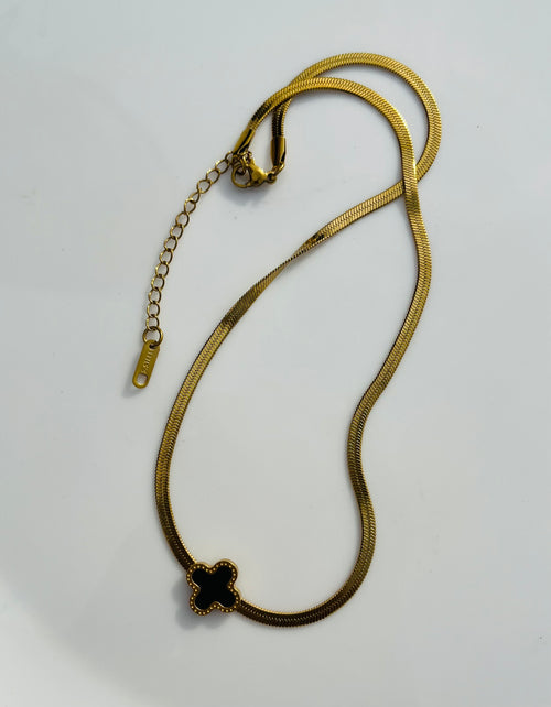 Black clover gold pendent