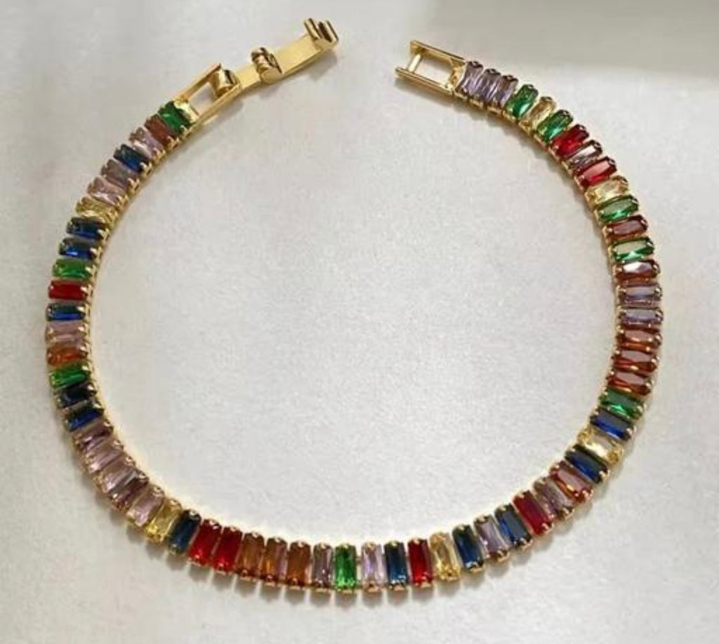 Multi-Colour Tennis Bracelet