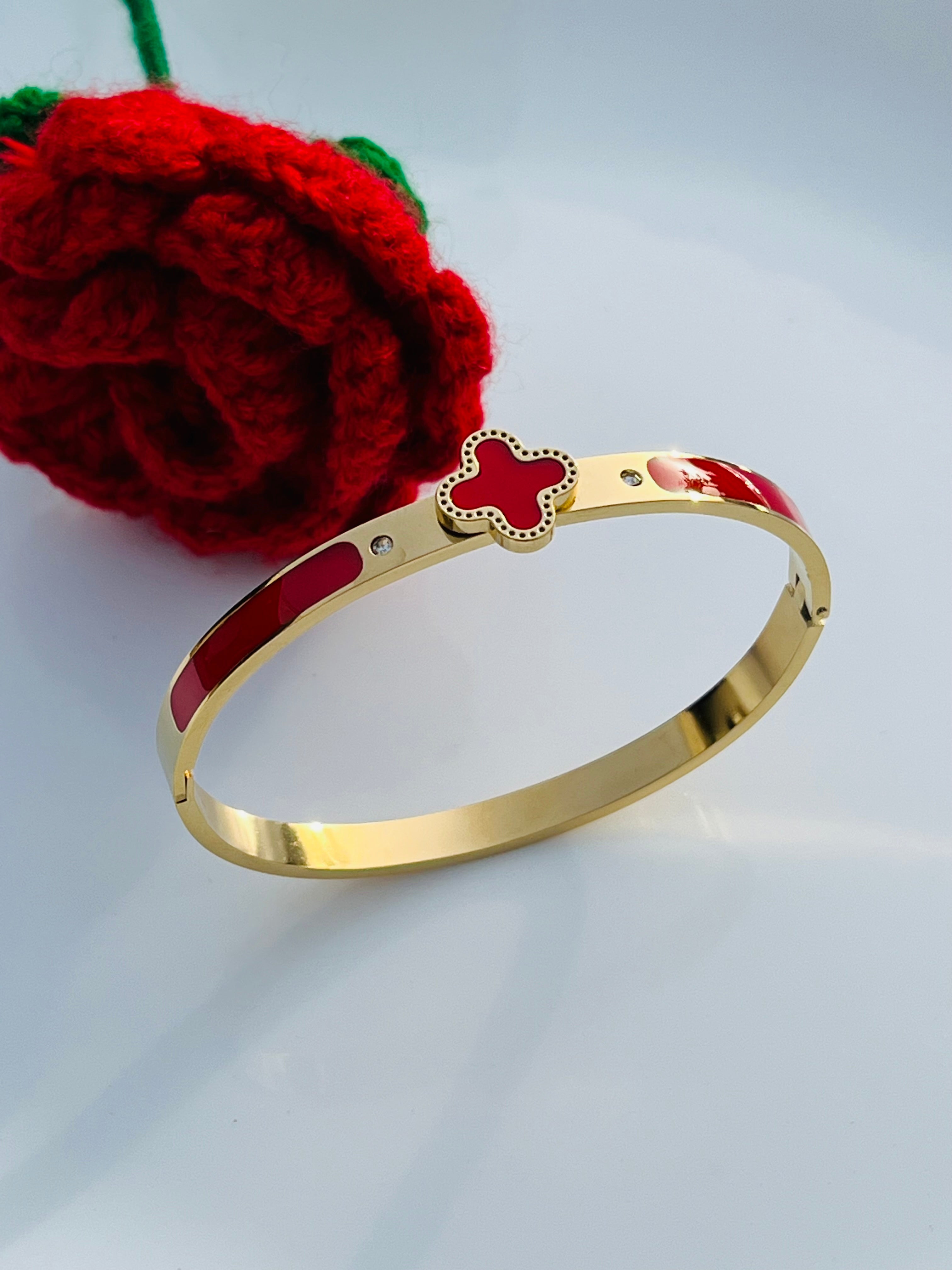 Royal Red Clover Bangles