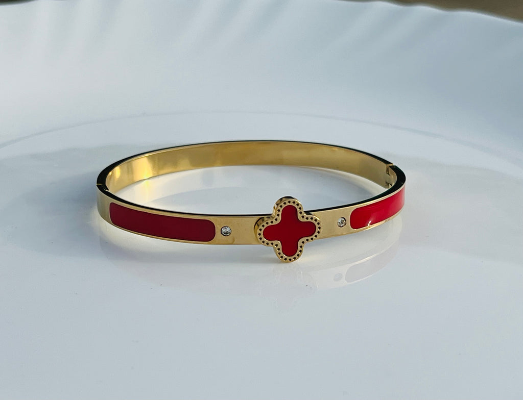 Royal Red Clover Bangles
