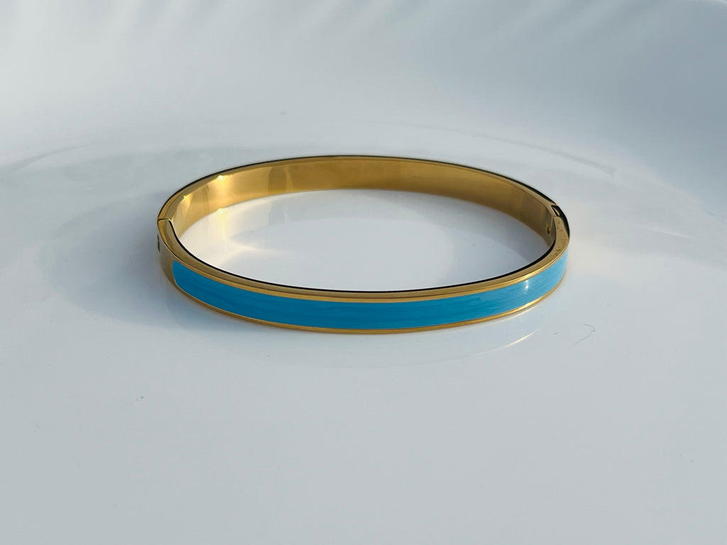 Luxury Enamel Gold Cuff Bangle