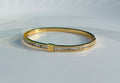 Sleek Gold Crystal Tennis Baby Size Bangles