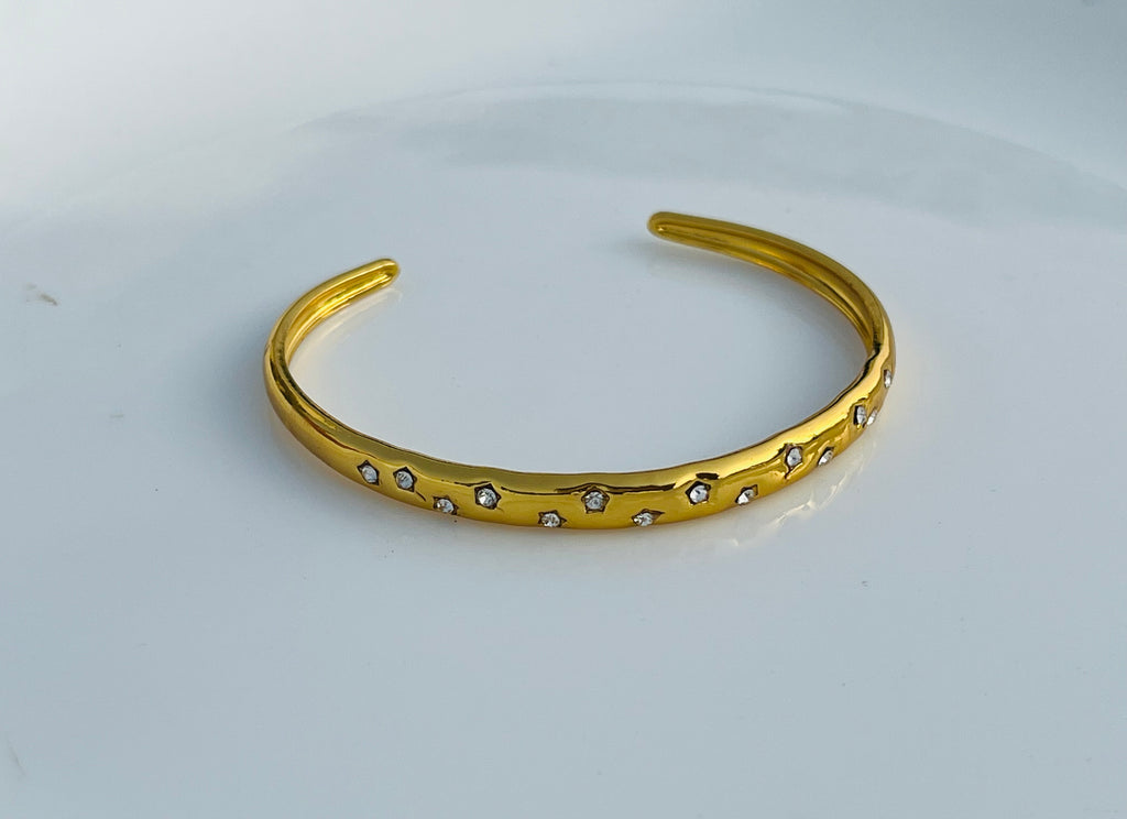 Starry Night Gold Cuff Adjustable Bangles