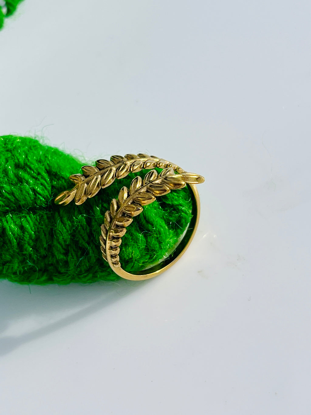 Golden Leaf Adjustable Ring