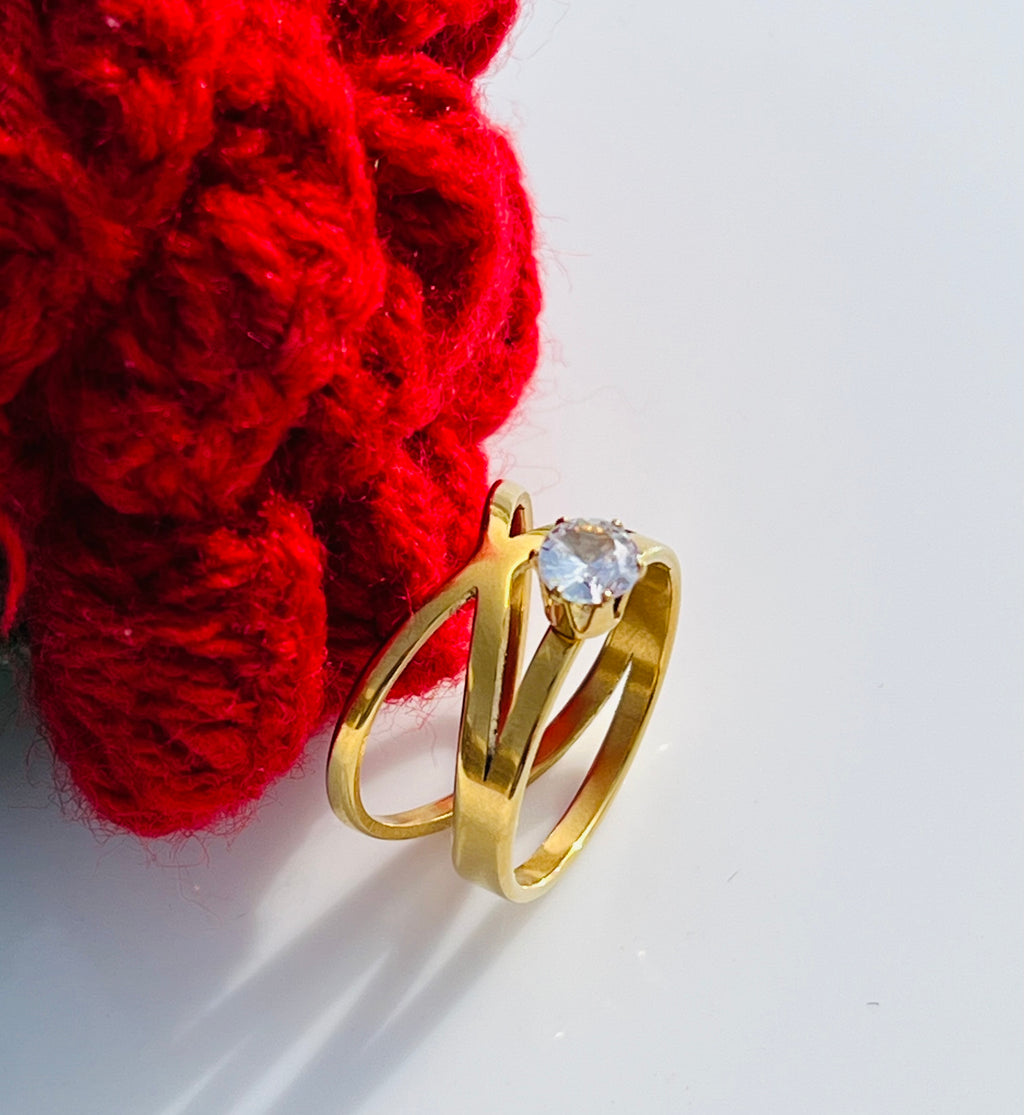 Blush Stone Adjustable Ring