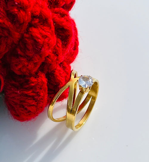 Blush Stone Adjustable Ring