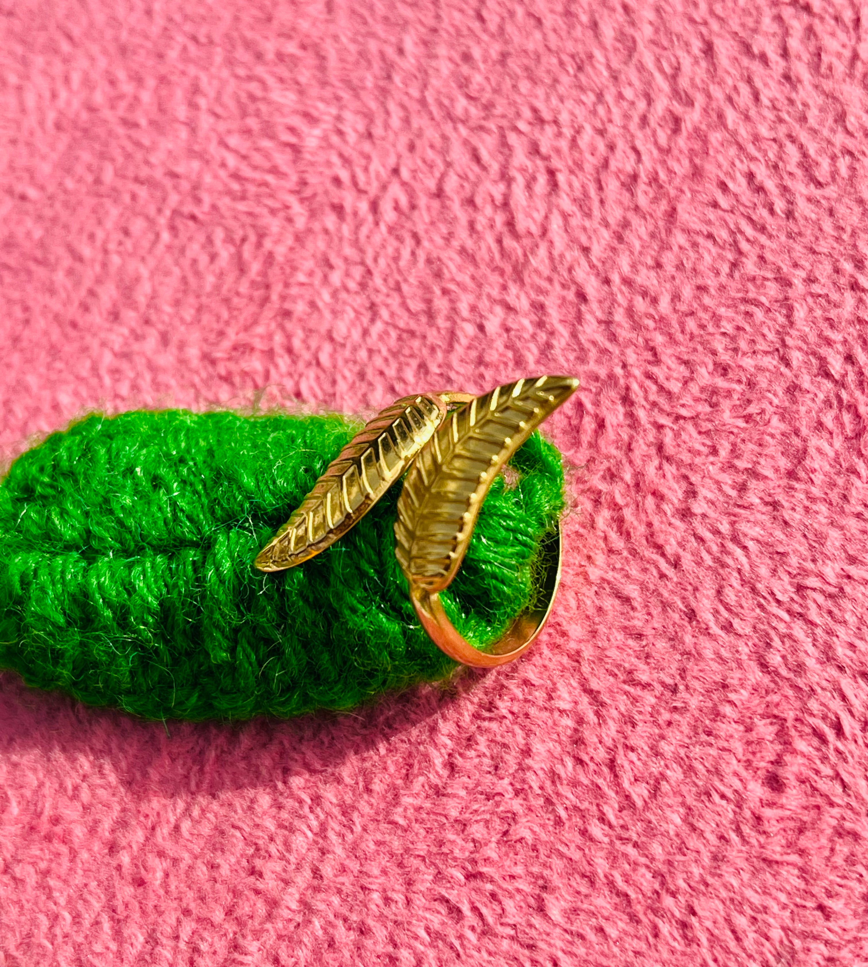 Golden Leaf Adjustable Ring