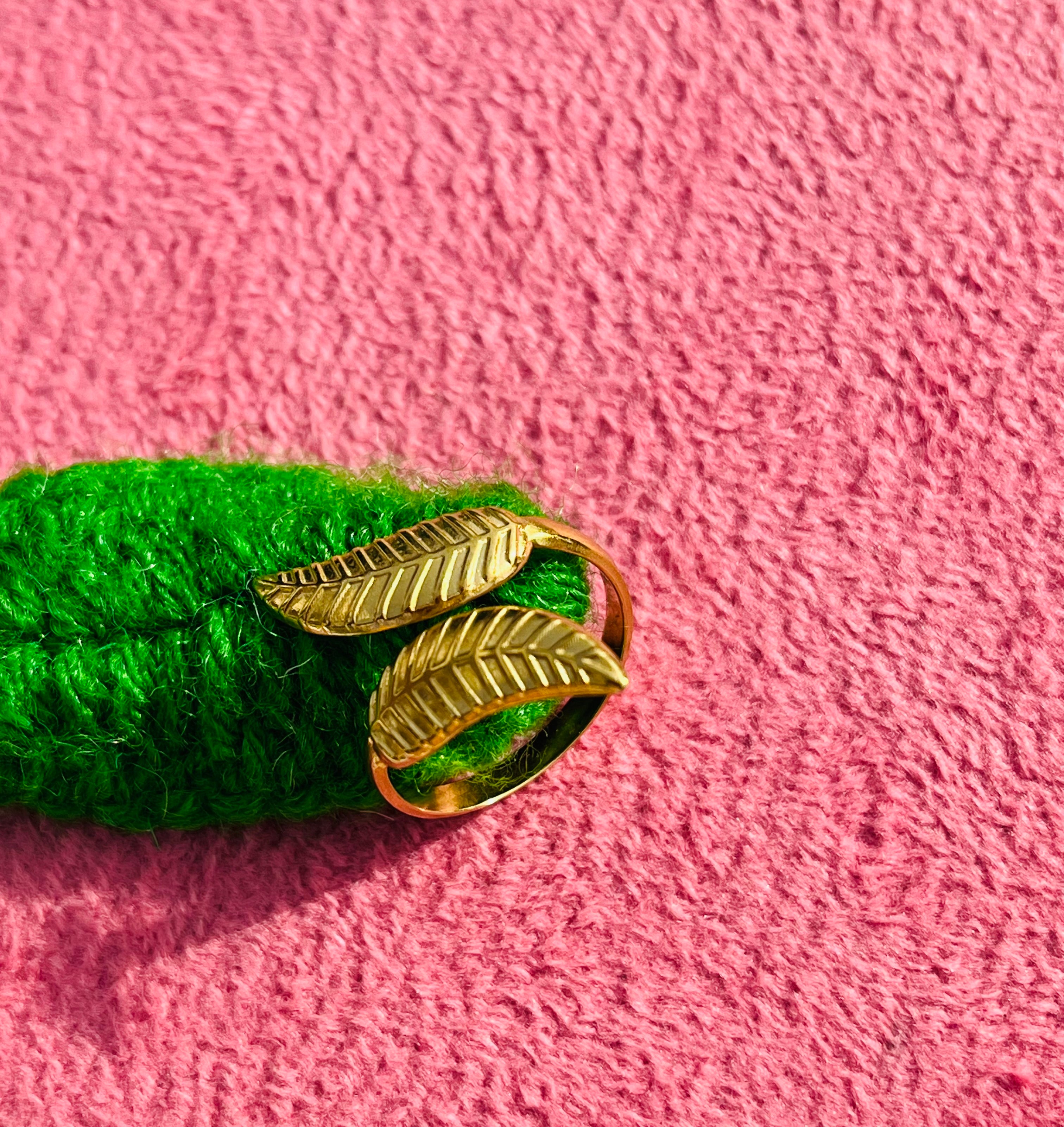 Golden Leaf Adjustable Ring