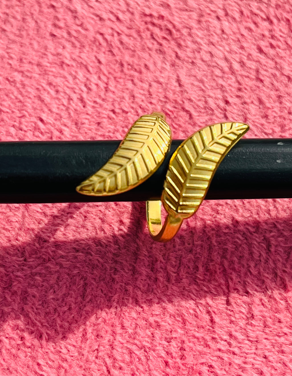 Golden Leaf Adjustable Ring