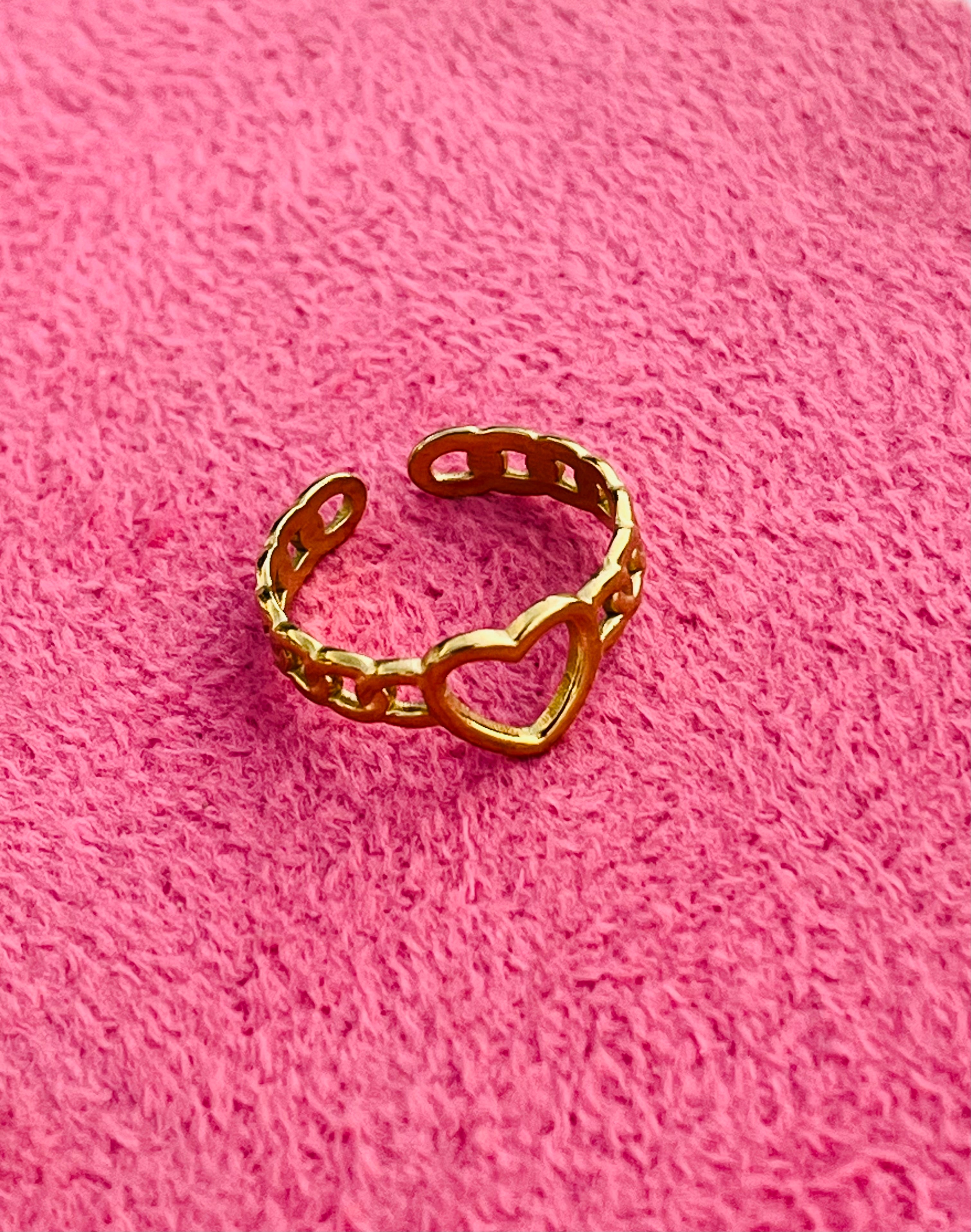 Heart Shape Adjustable Ring