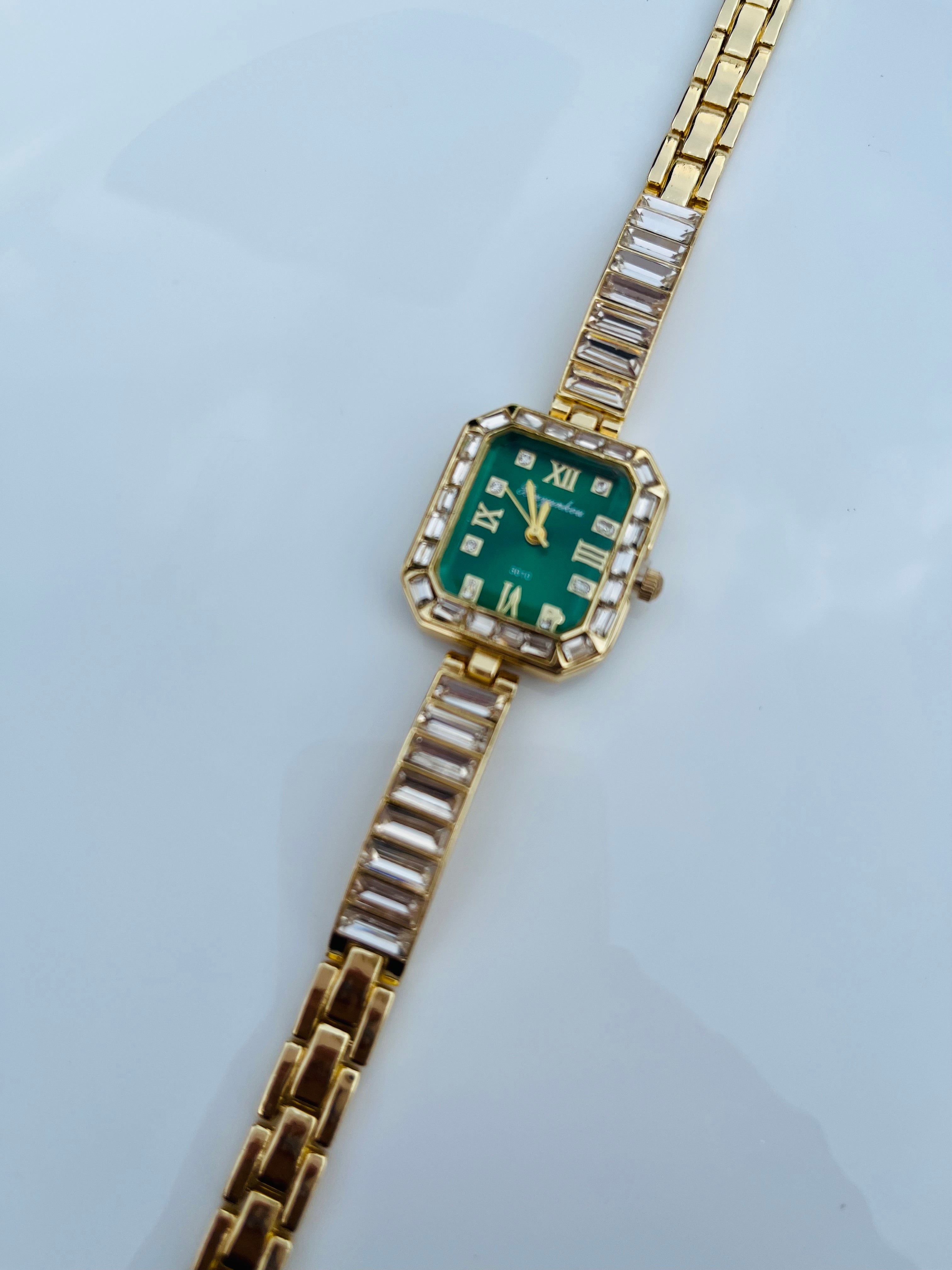 Vintage Emerald Green Bracelet Watch