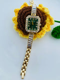 Vintage Emerald Green Bracelet Watch