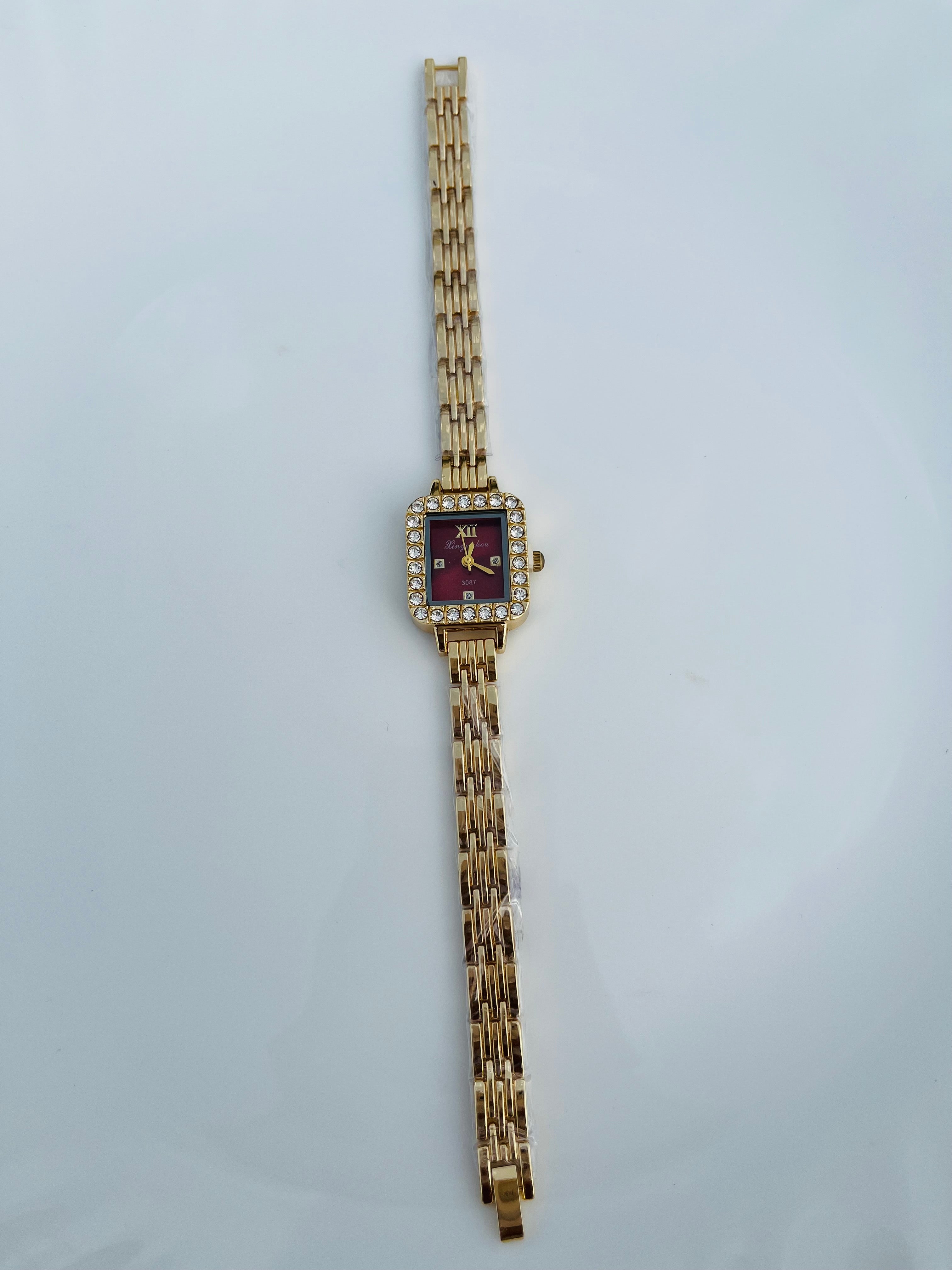 Vintage Wine Red Bracelet Watch