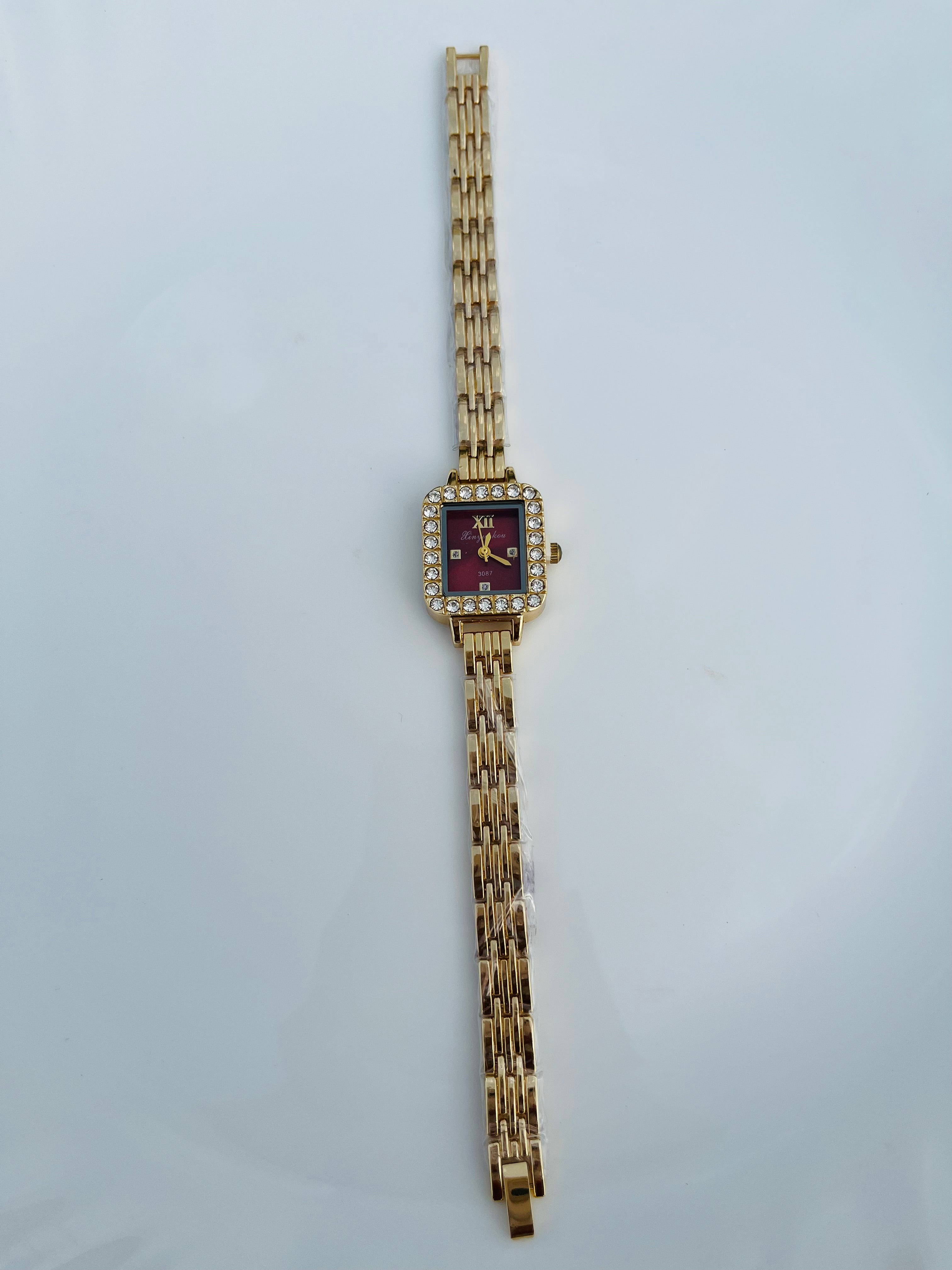Vintage Wine Red Bracelet Watch