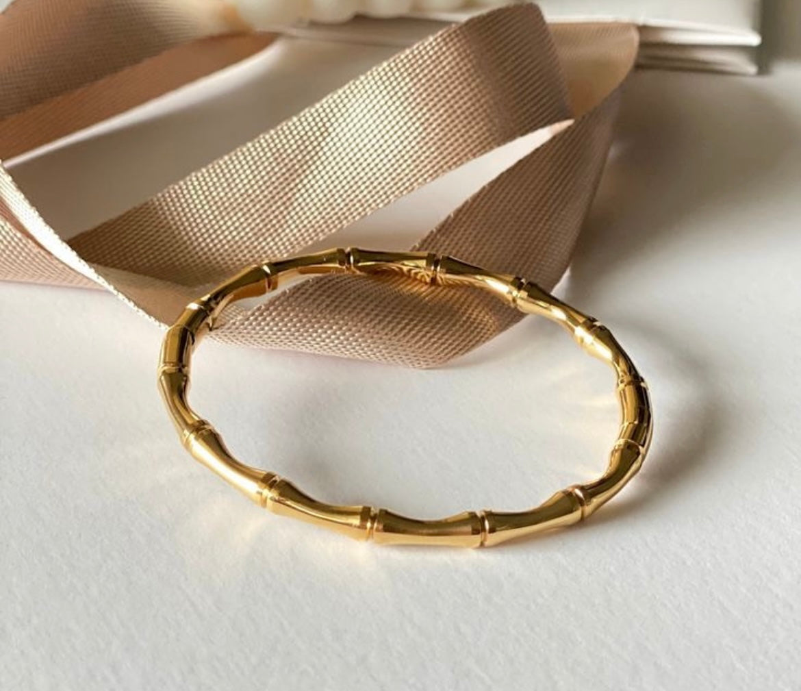 Luxury Gold Bamboo Bangle