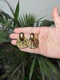 Golden Shell Statement Earrings