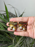 Pearl Wave Statement Earrings