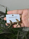 Starfish Gold Statement Earrings