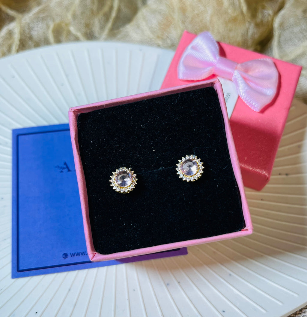 Crystal Flower Stud Earrings
