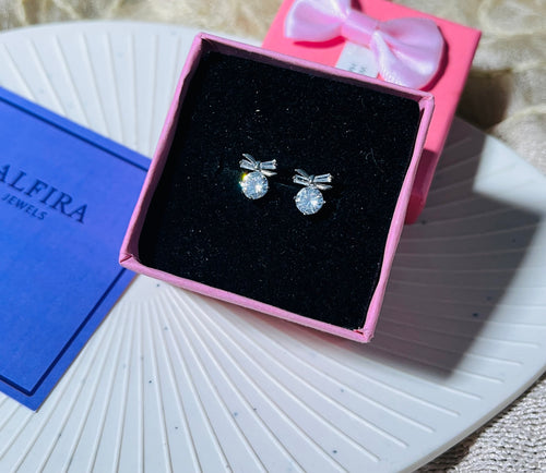 Bow Crystal Stud Earrings