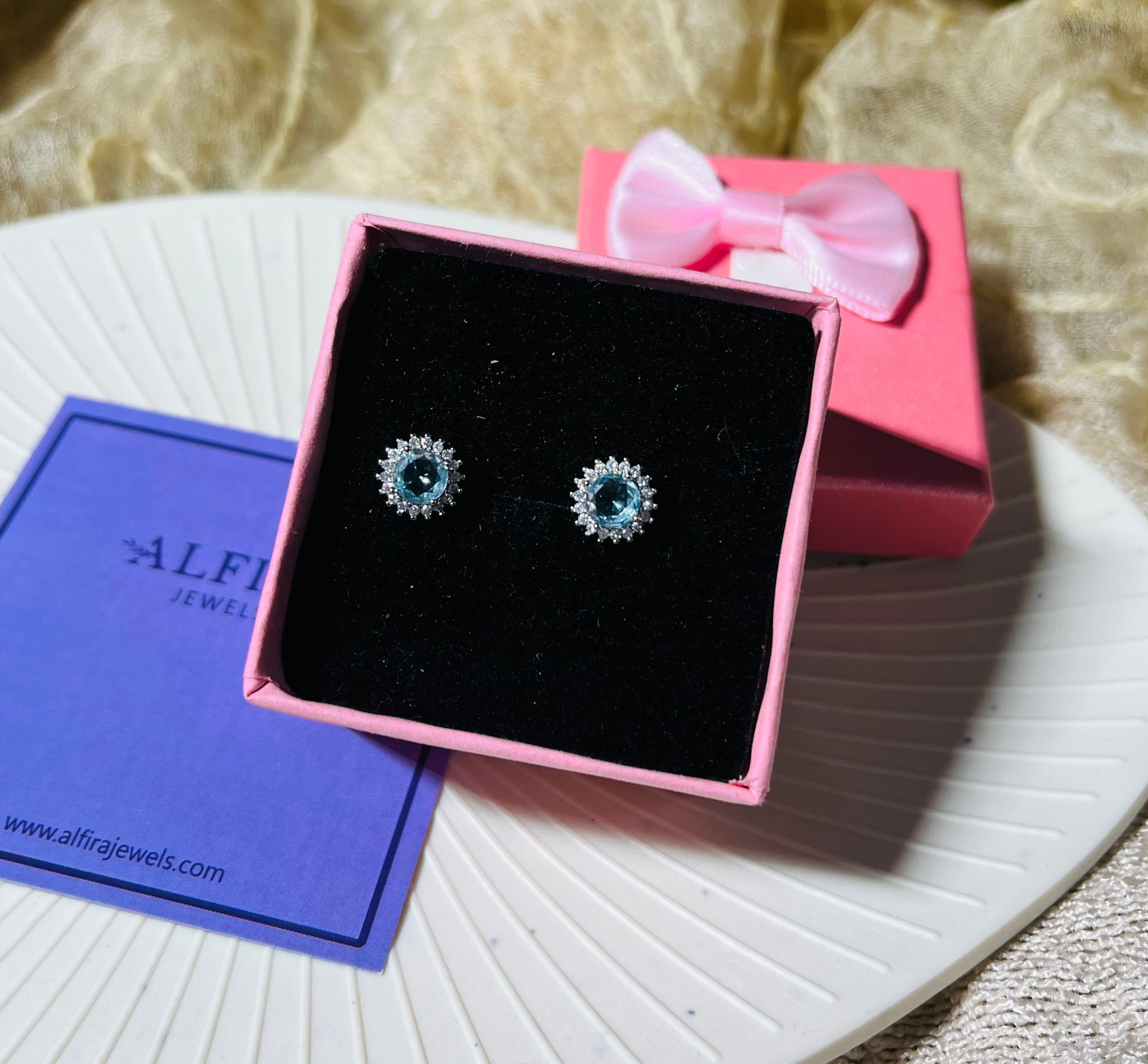 Crystal Halo Stud Earrings