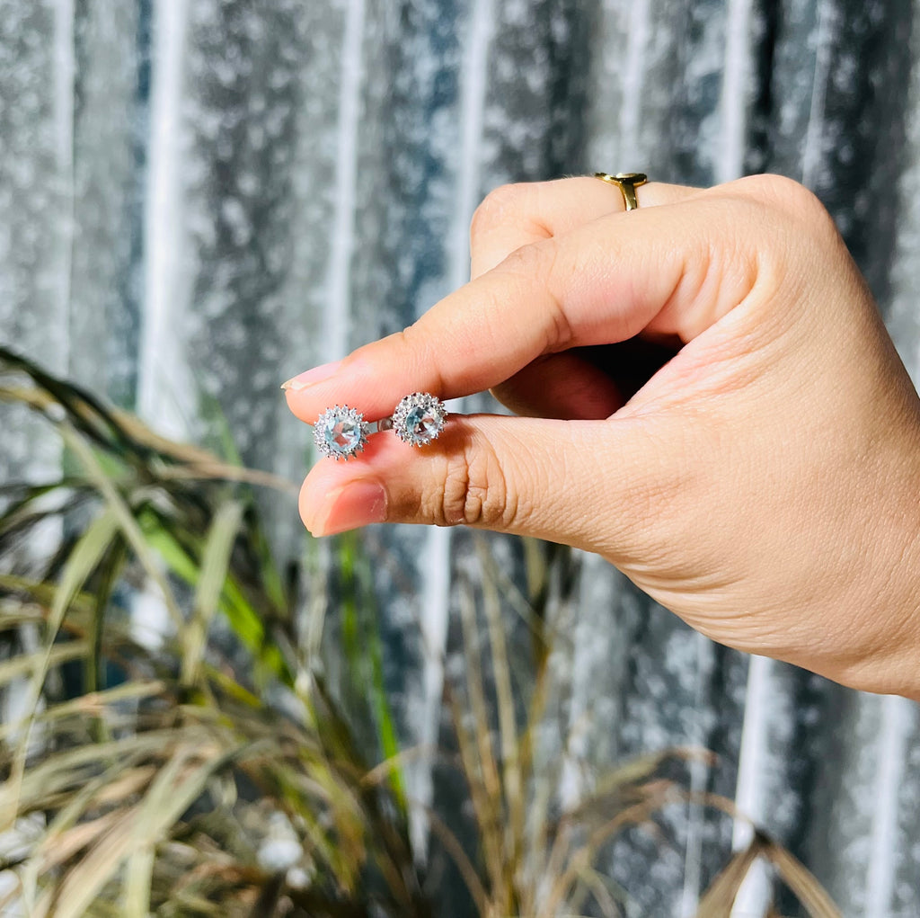 Crystal Halo Stud Earrings