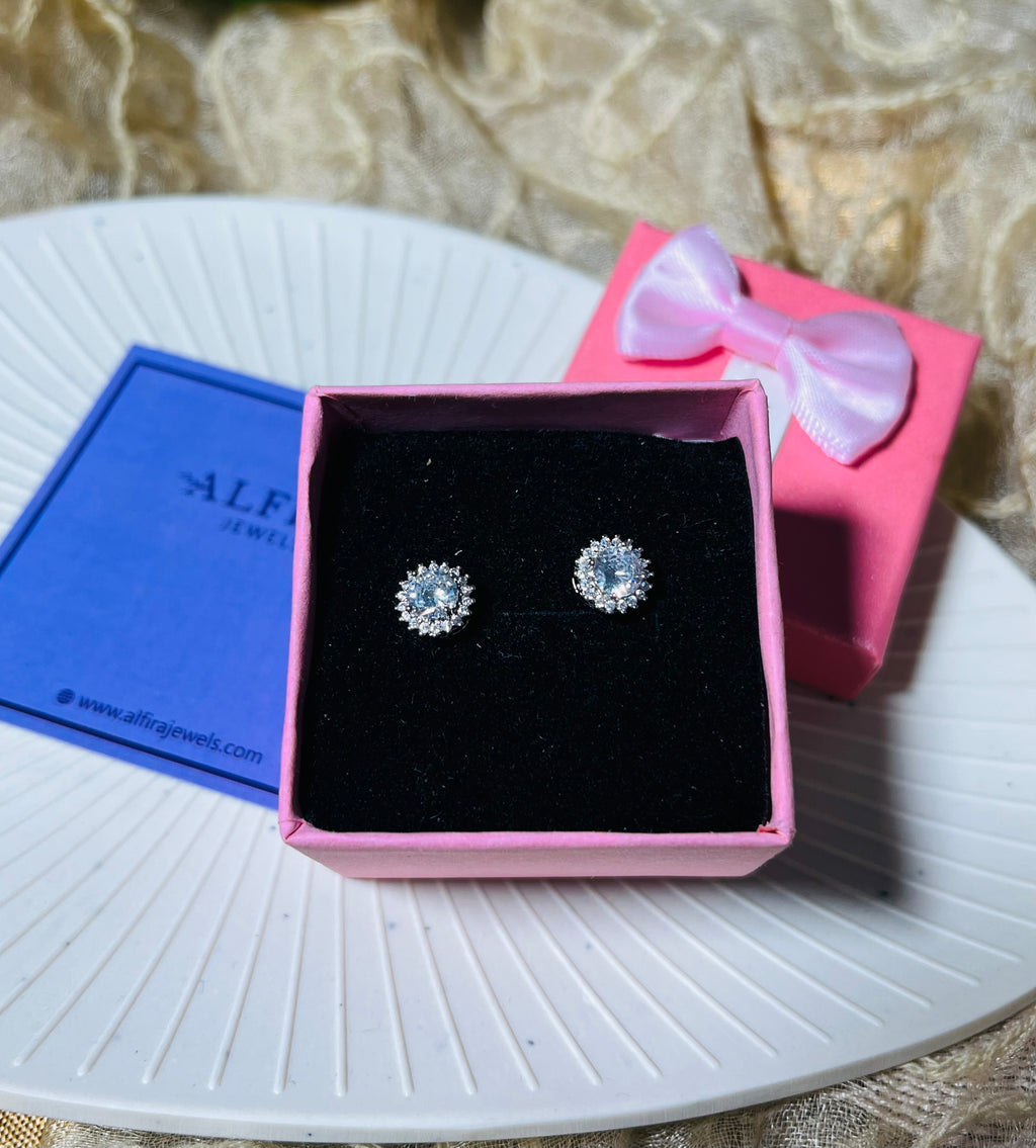 Crystal Halo Stud Earrings