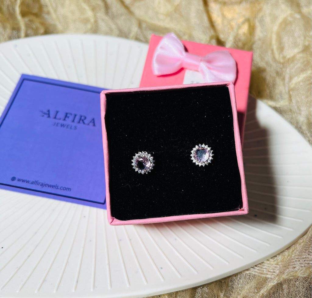 Crystal Halo Stud Earrings