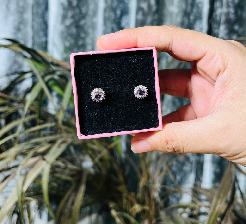 Crystal Halo Stud Earrings