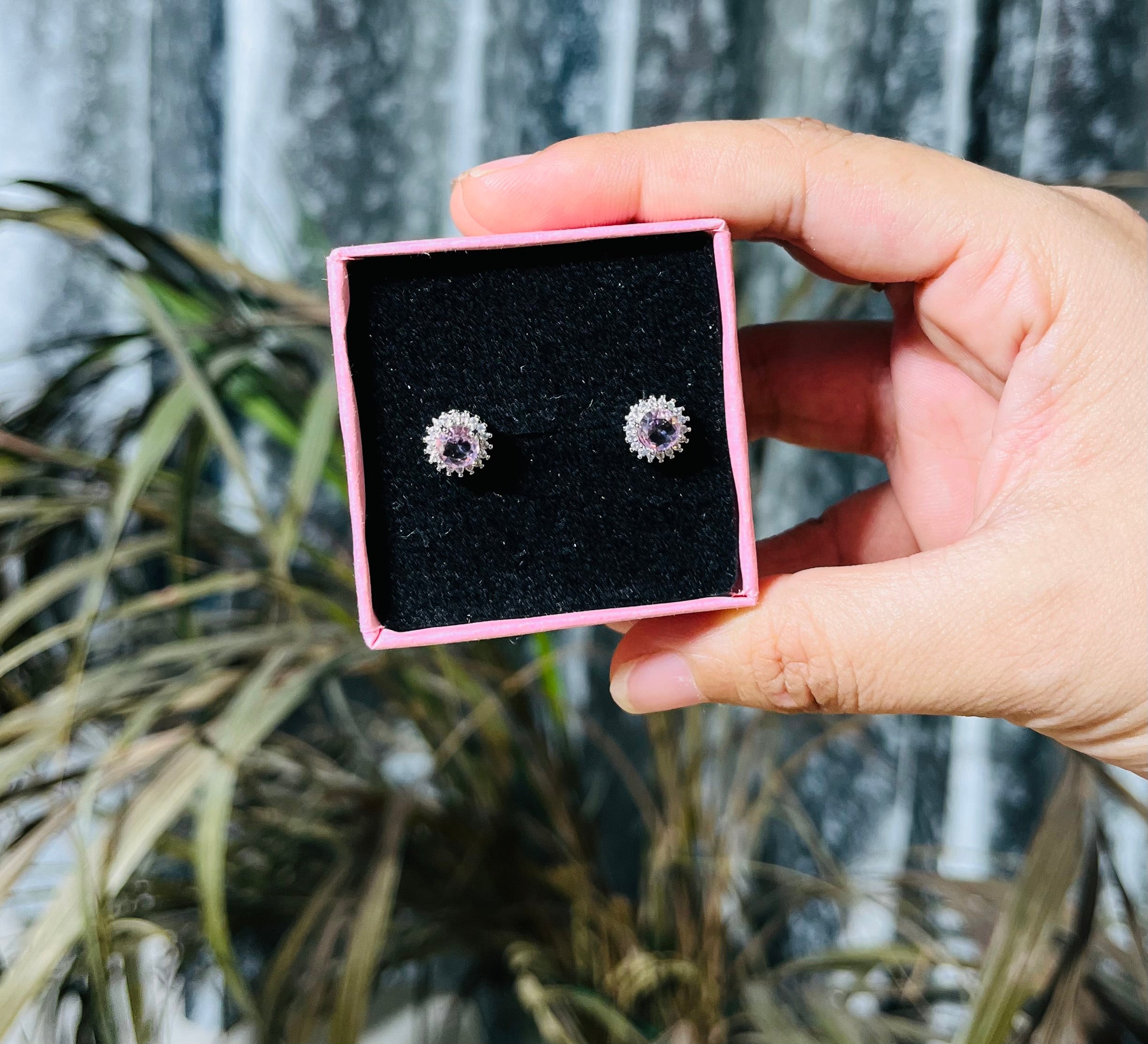 Crystal Halo Stud Earrings