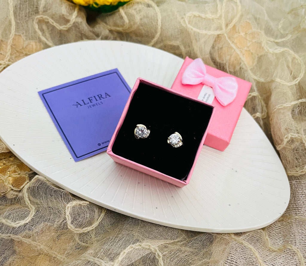 Heart Crystal Stud Earrings
