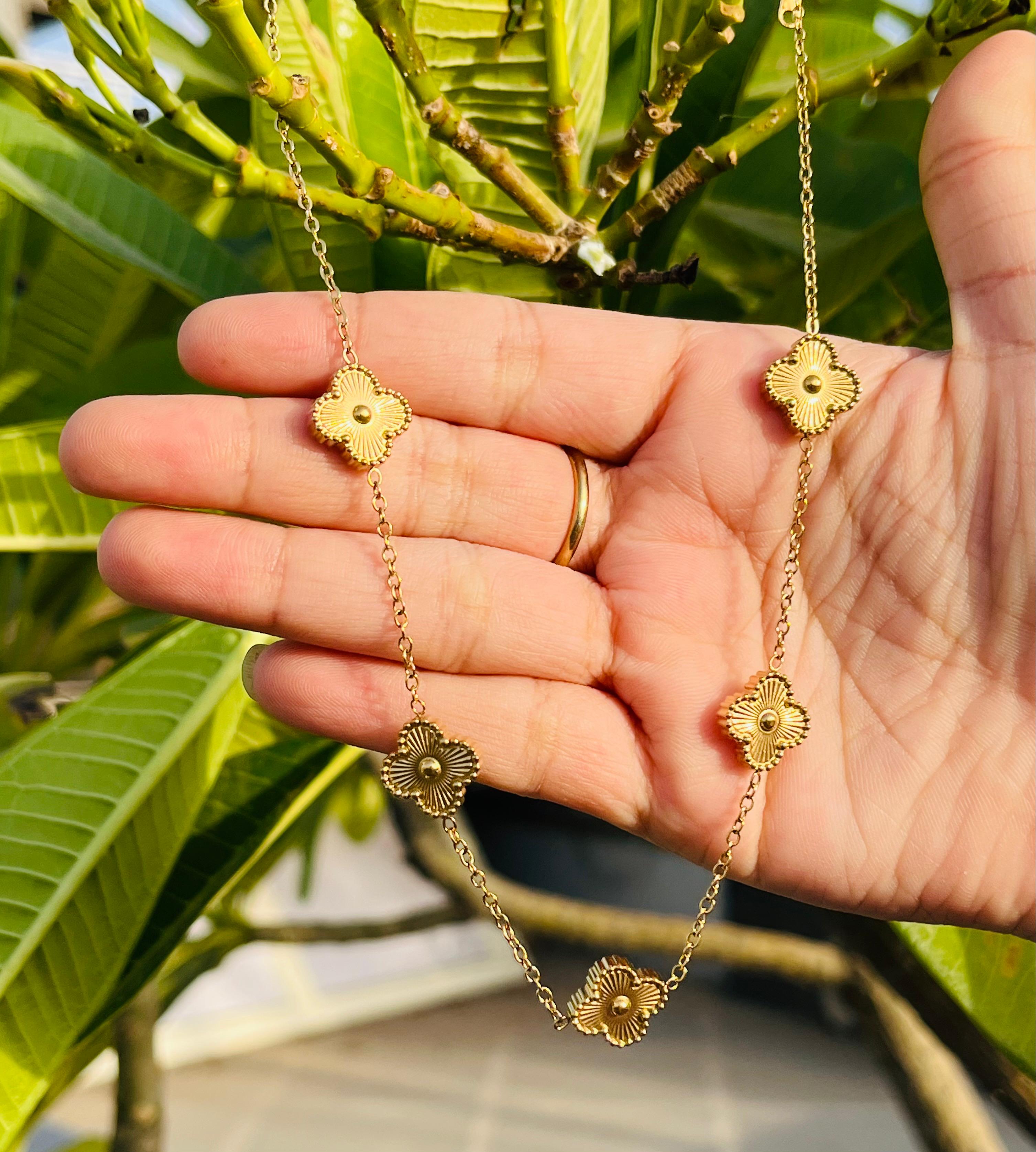 Gold Clover Necklace
