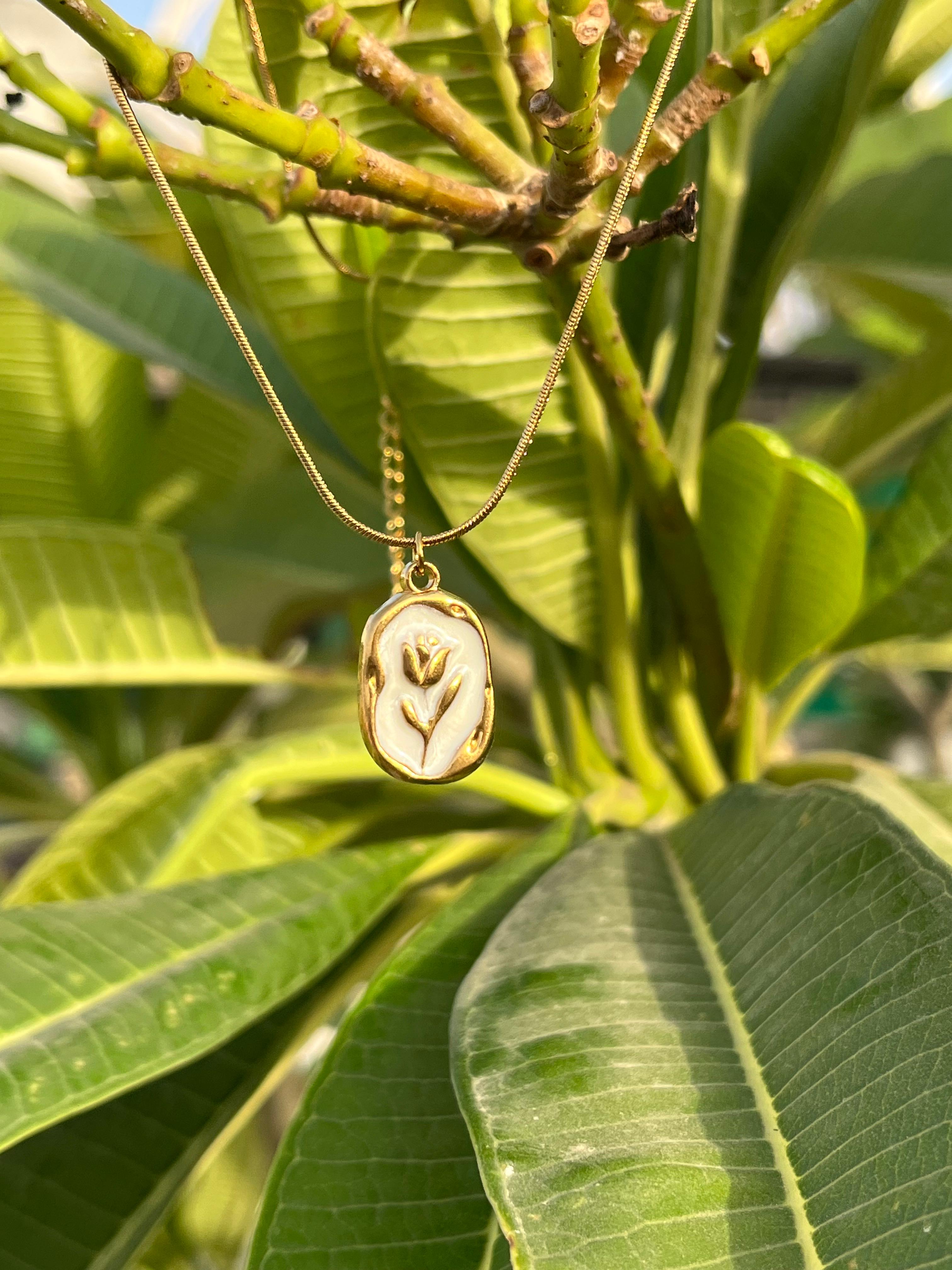 Engraved Rose pendent