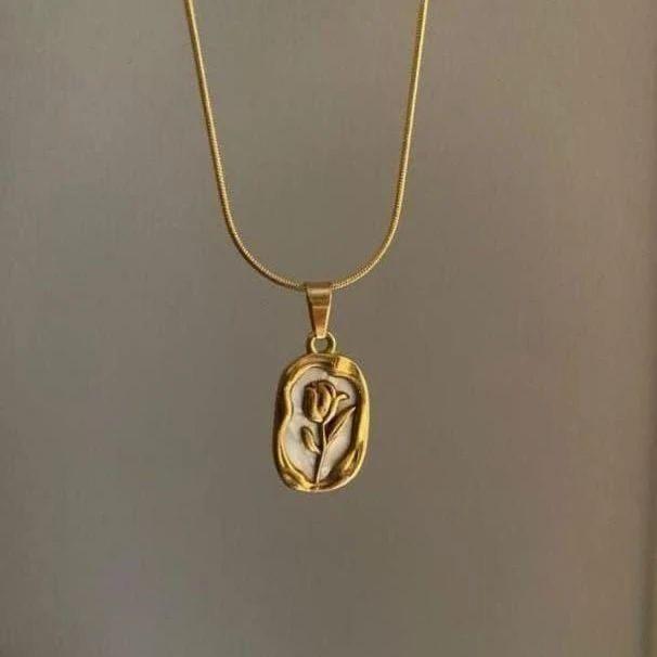 Engraved Rose pendent