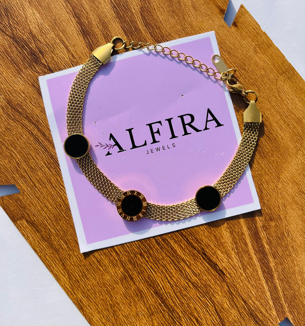 Gold-Plated Mesh Chain Bracelet