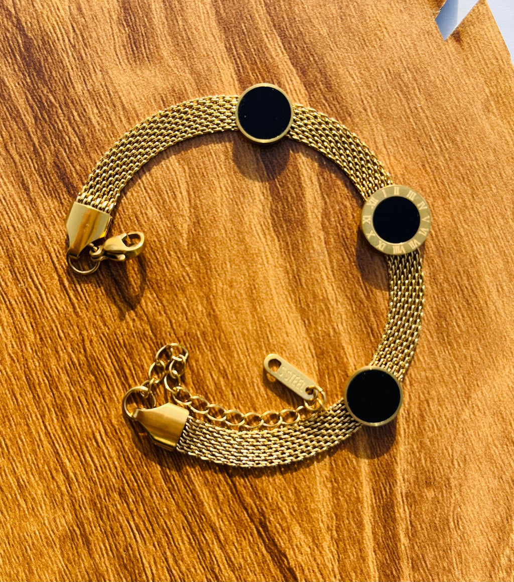 Gold-Plated Mesh Chain Bracelet