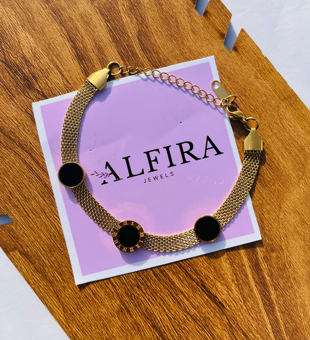 Gold-Plated Mesh Chain Bracelet