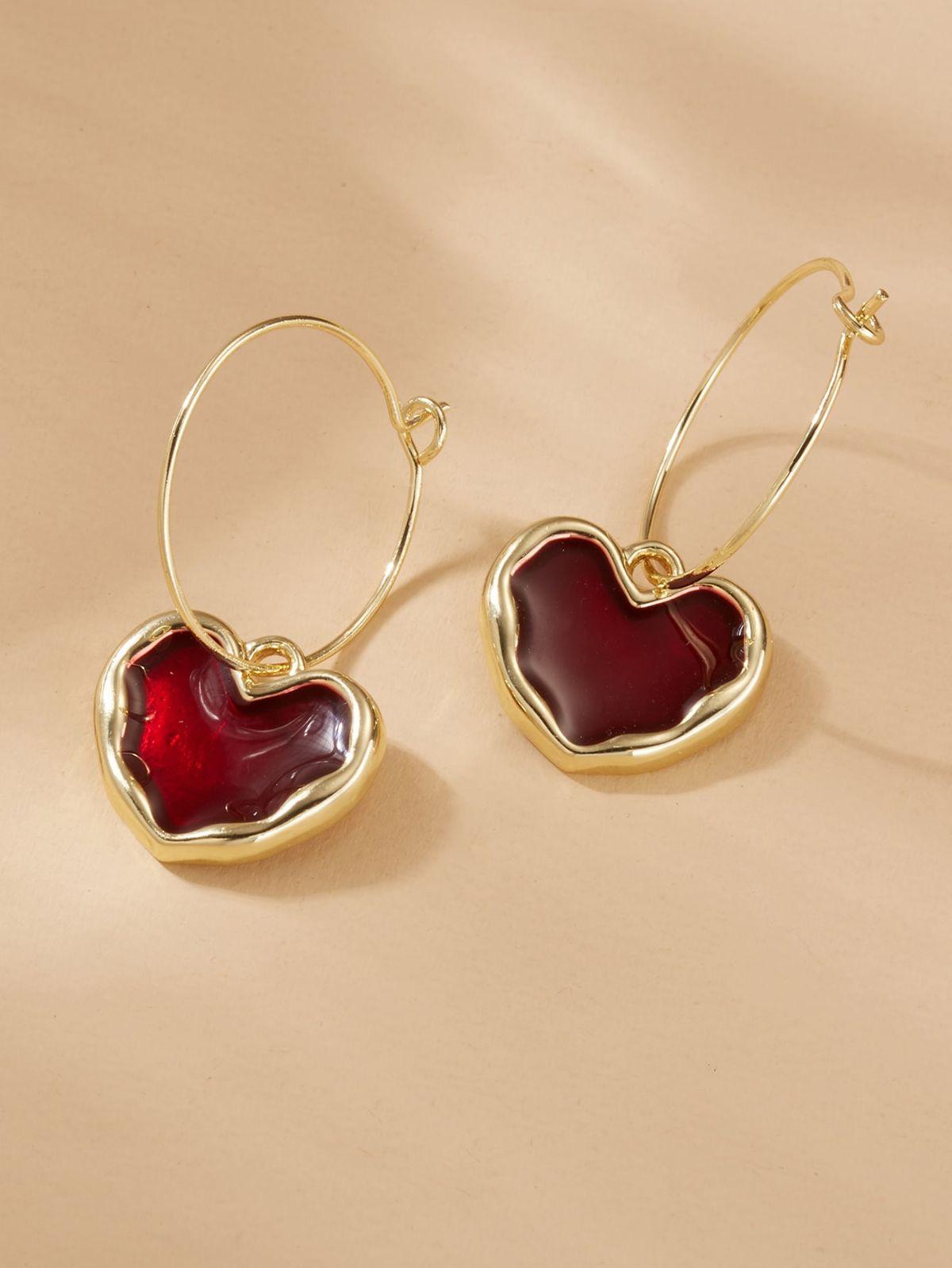 Love Charm Hoop Earrings