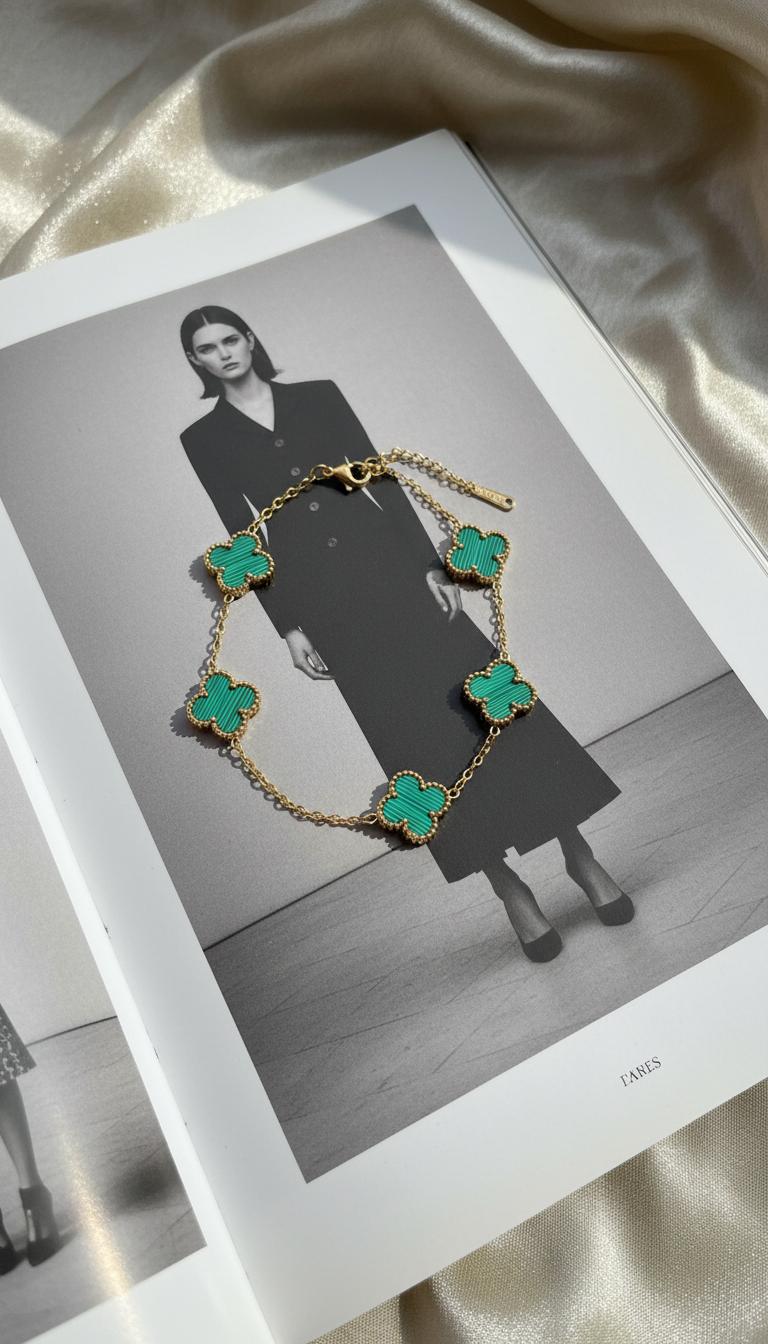 Royal Green Clover Bracelet