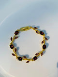 Gold-Plated Brown Tulip Bracelet