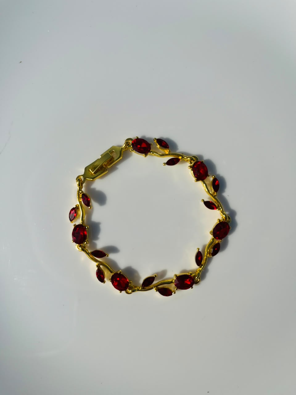 Gold-Plated Brown Tulip Bracelet