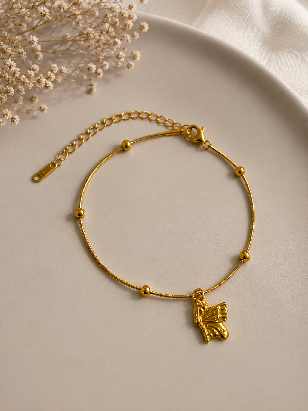 Butterfly Charm Adjustable Bracelet