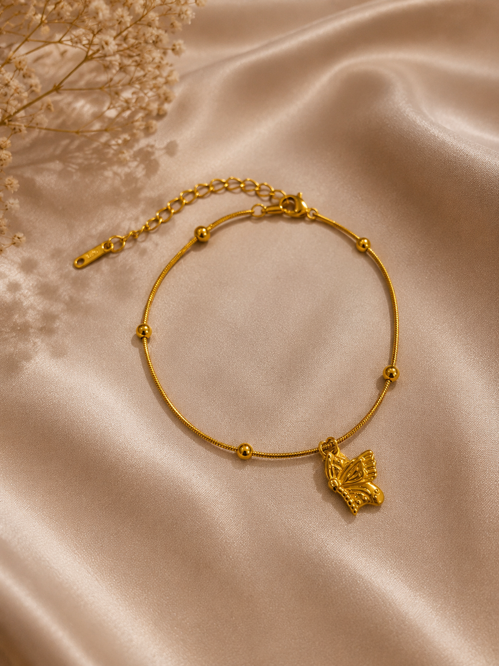 Butterfly Charm Adjustable Bracelet